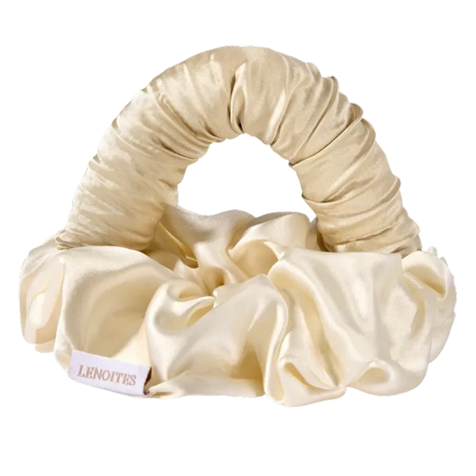 Lenoites Blowout Tie in Mulberry Silk Small Golden Sand Lenoites