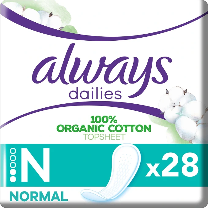 Always Dailies Cotton Protection Trosskydd Normal 28 st Always