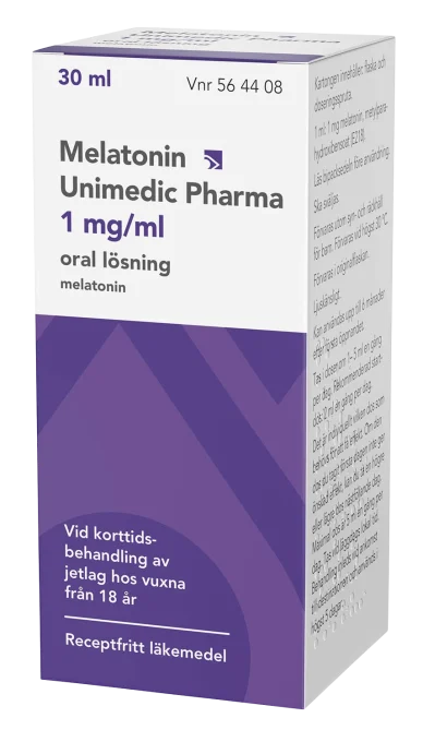 Melatonin Unimedic Pharma Oral Lösning 1mg/ml 30 ml Unimedic