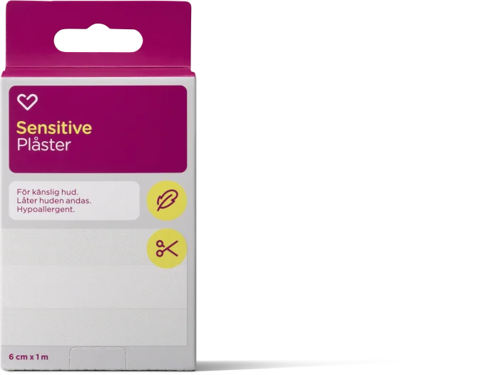 Hjärtats Plåster Sensitive 6 cm x 1m 1st Hjärtats