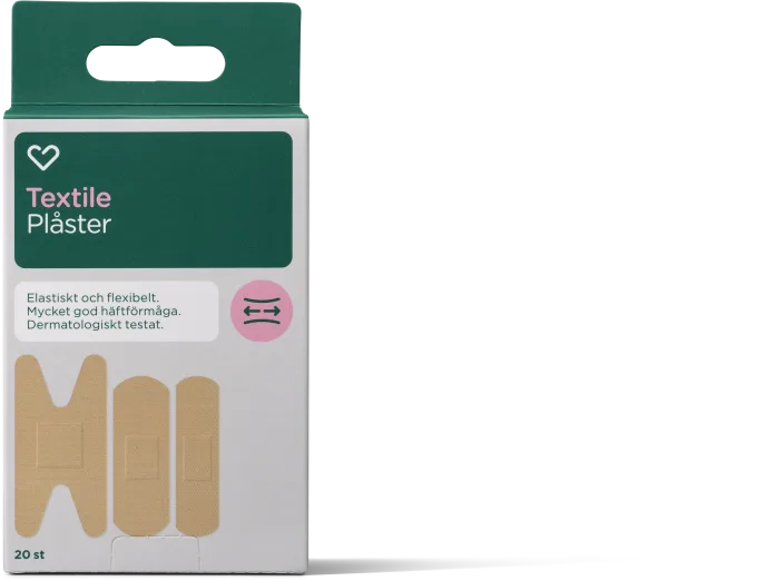 Hjärtats Plåster Textile 20st Hjärtats