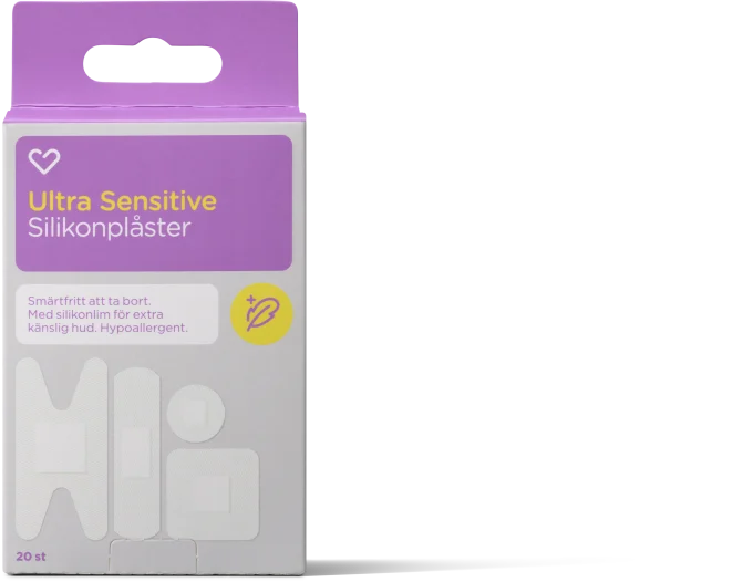 Hjärtats Plåster Ultra Sensitive Silikon 20st Hjärtats