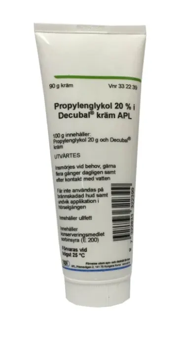 Propylenglykol 20% i Decubal Kräm APL 90 g Apl