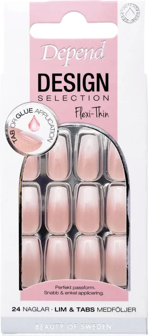 Depend Design Selection 24 st French Ombre Short Coffin Depend