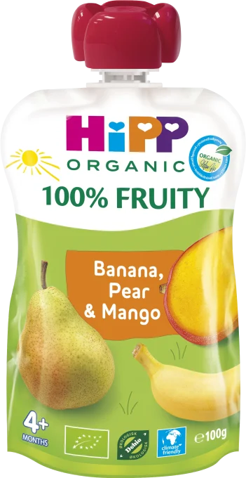 HiPP Klämmis banan, päron & mango 4 mån 100 g HIPP