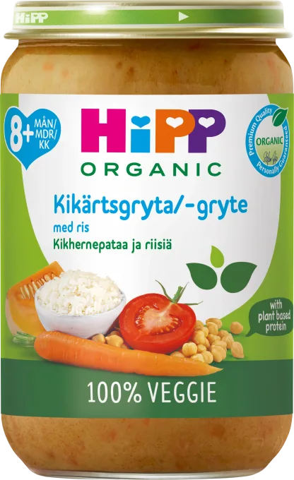 HiPP Kikärtsgryta med ris 8 mån 220 g HIPP