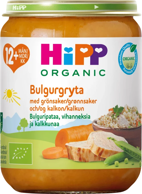HiPP Bulgurgryta med grönsaker & kalkon 12 mån 250 g HIPP