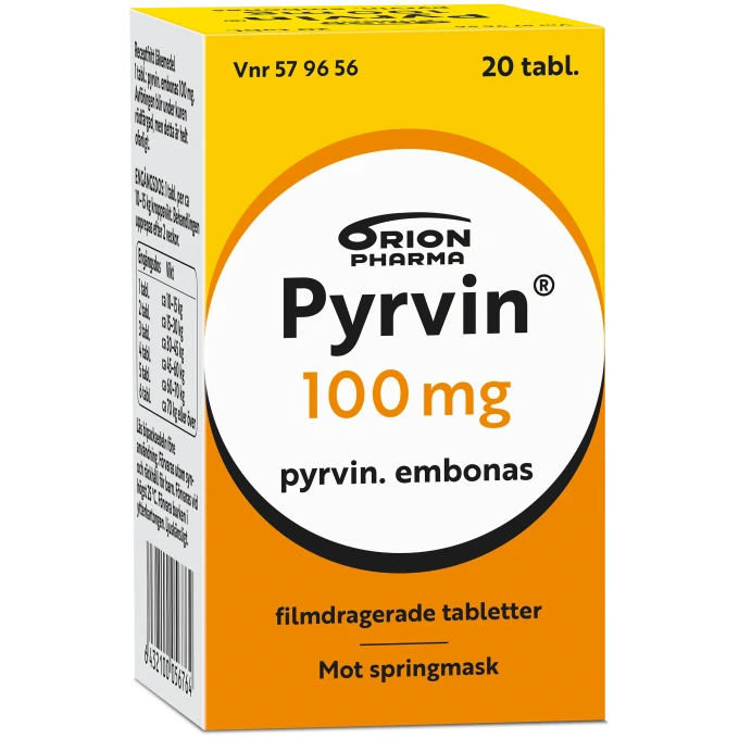 Pyrvin 100 mg, 20 tabletter Pyrvin