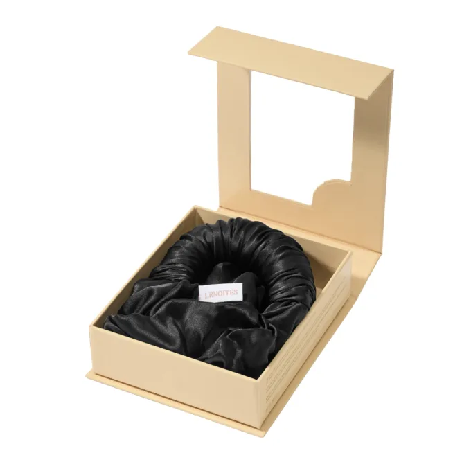 Lenoites Blowout Tie in Mulberry Silk Small Black Lenoites