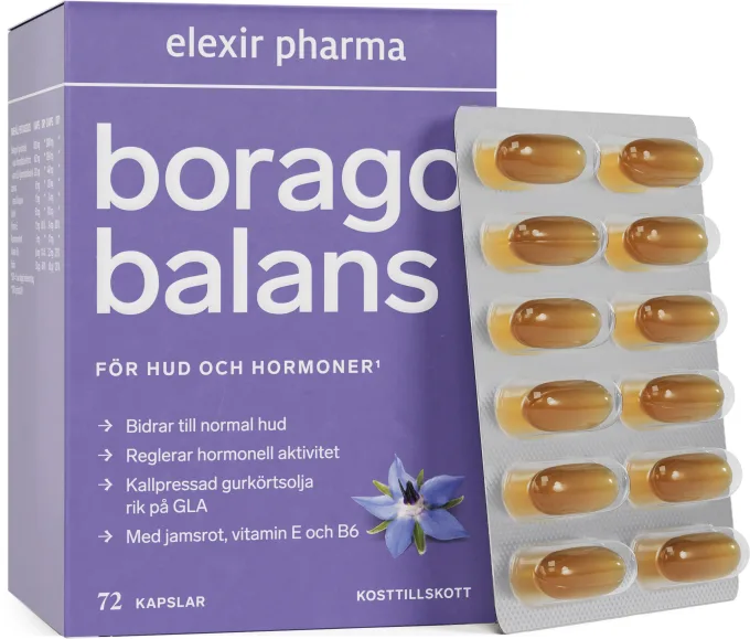 Elexir Pharma Borago Balans 72 kapslar Elexir Pharma