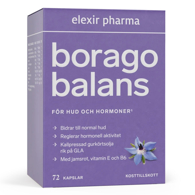 Elexir Pharma Borago Balans 72 kapslar. Visa bild 1 av 3