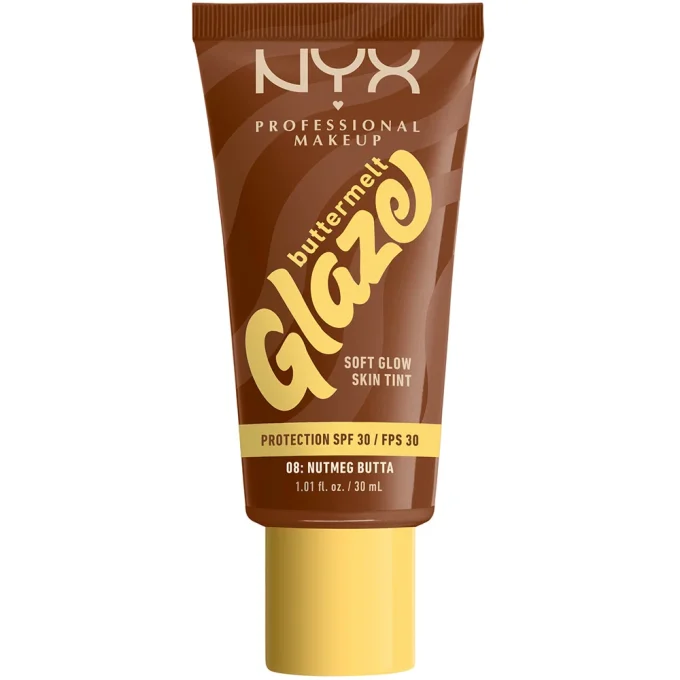 NYX Professional Makeup Buttermelt Glaze Skin Tint SPF30, 30 ml 08 Nutmeg NYX Professional Makeup
