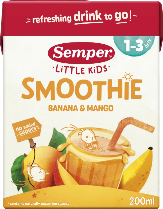 Semper Smoothie Banan Mango 1 år 200 ml Semper