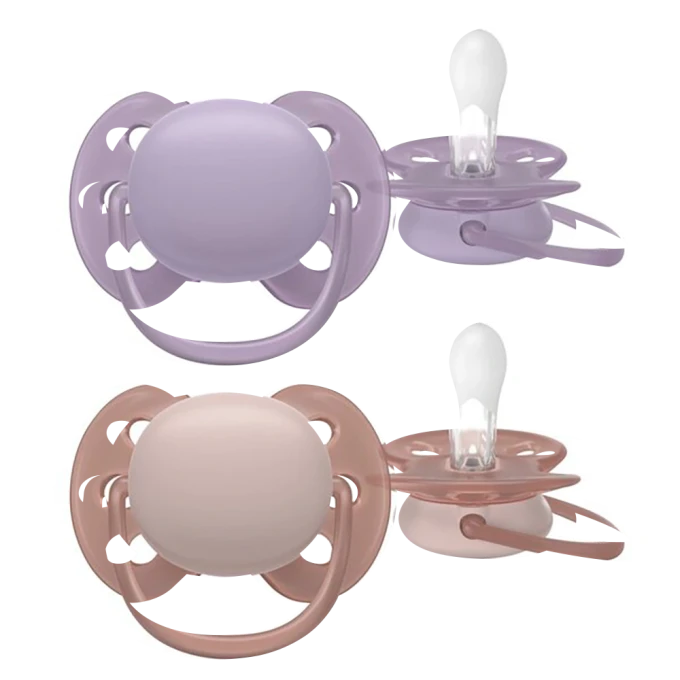 Philips Avent Ultra Soft Napp 6-18 mån 2-pack  Lila/Rosa Philips Avent