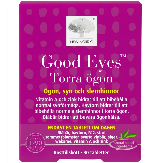 New Nordic Good Eyes Torra Ögon 30 st New Nordic