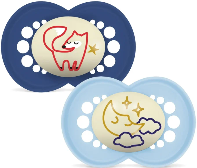 MAM Original Night Napp 6-16 mån Silk Blue 2-pack Mam