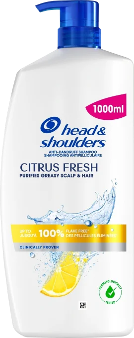 Head & Shoulders Citrus Fresh Schampo 1000 ml Head & shoulders
