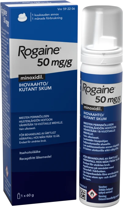 Rogaine® Kutant skum 50mg/g Tryckbehållare 60g Rogaine