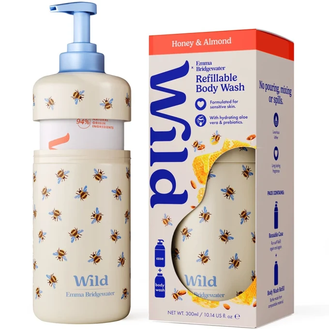 Wild Body Wash Bee Case Honey Almond Wild