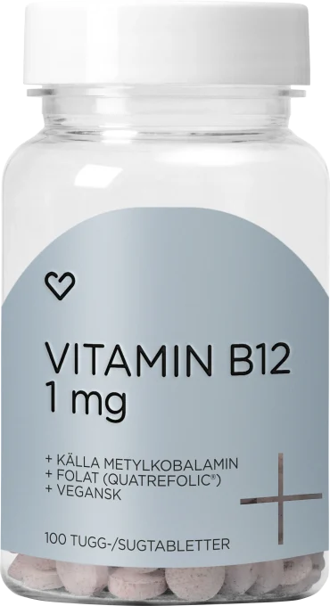 Hjärtats+ B12 1mg Tuggtablett 100st Hjärtats