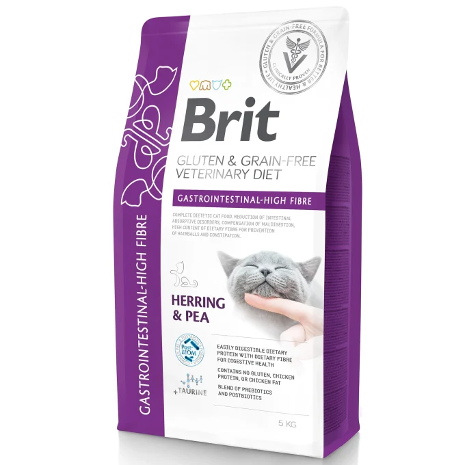 Brit Gluten & Grain-Free Veterinary Diet Cat Gastrointestinal High Fibre 5 kg Brit Veterinary Diet
