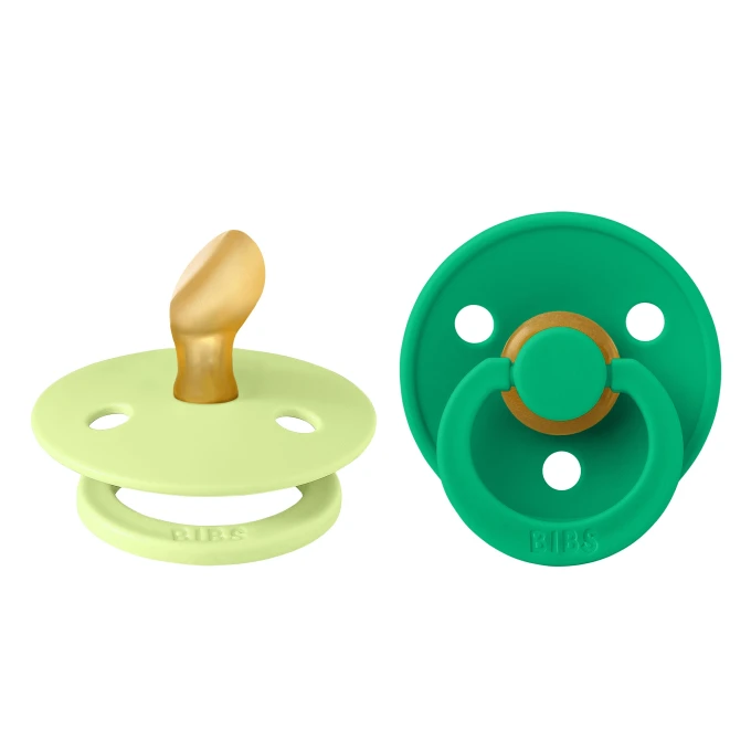 BIBS Pacifier Colour Anatomical Latex Matcha/Cactus 2-pack Size 1 Bibs