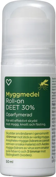 Hjärtats Myggmedel DEET 30% Roll-on 50 ml Hjärtats