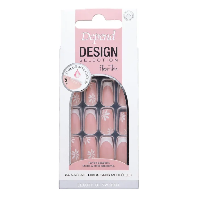 Depend Design Selection 24 st French Flower Short Coffin Depend