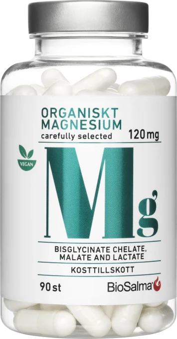 BioSalma Organiskt Magnesium 120 mg 90 kapslar BioSalma