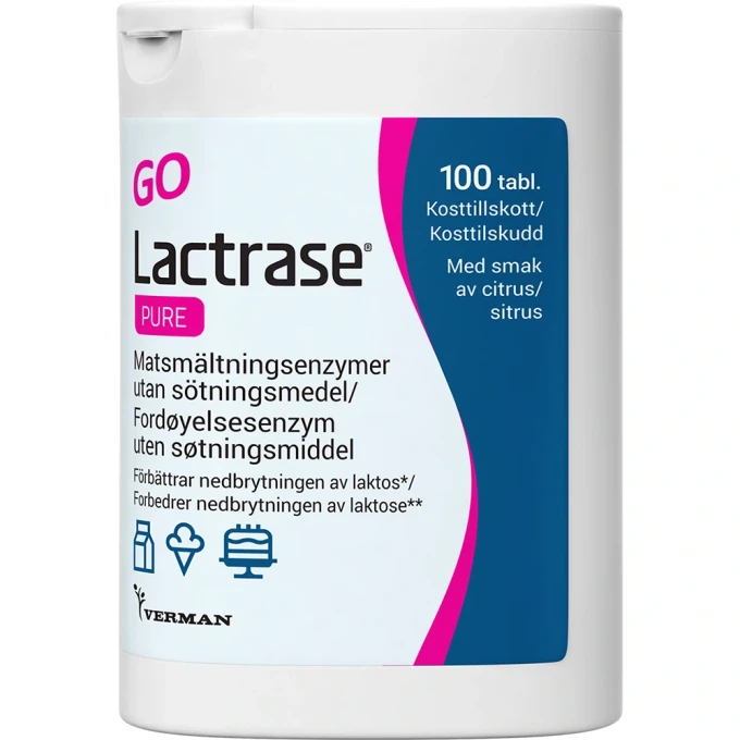 Lactrase PURE 100 st Enzymer GO, Go