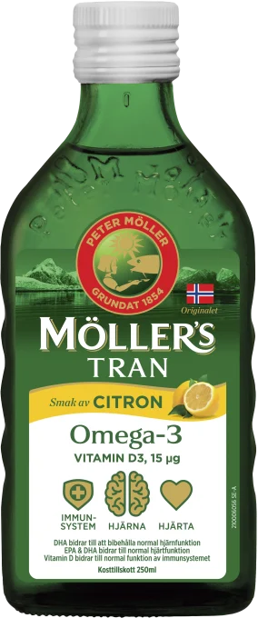 Möllers Tran Omega-3 +D3 Citron 250 ml Möllers