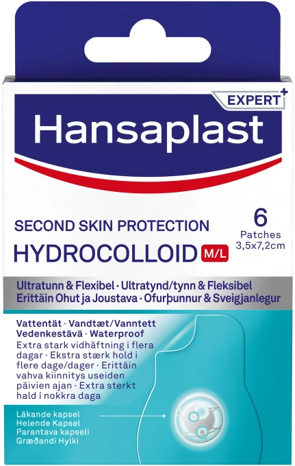 Hansaplast Second Skin Protection Hydrocolloid M/L Regular 6 st Hansaplast