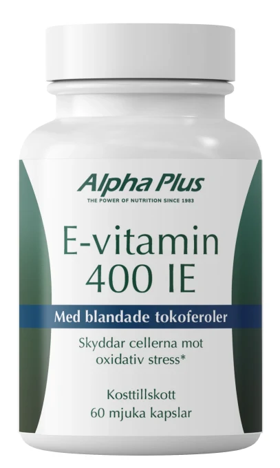 Alpha Plus E-vitamin 400 IE 60 kapslar Alpha Plus