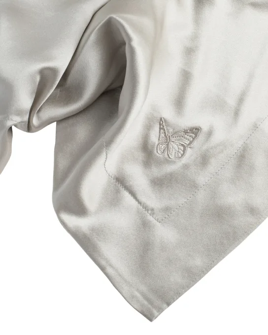 Amelie Soie Silk Pillow Grey Amelie Soie