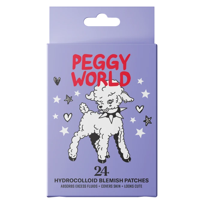 Peggy World Blemish Patches Hearts and Stars Purple 24 st Peggy World