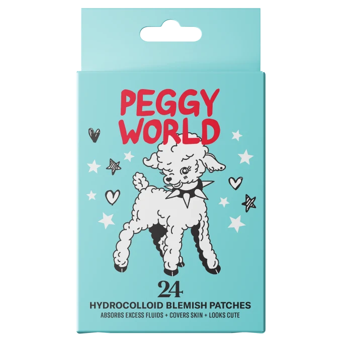 Peggy World Blemish Patches Hearts and Stars Turquoise 24 st Peggy World