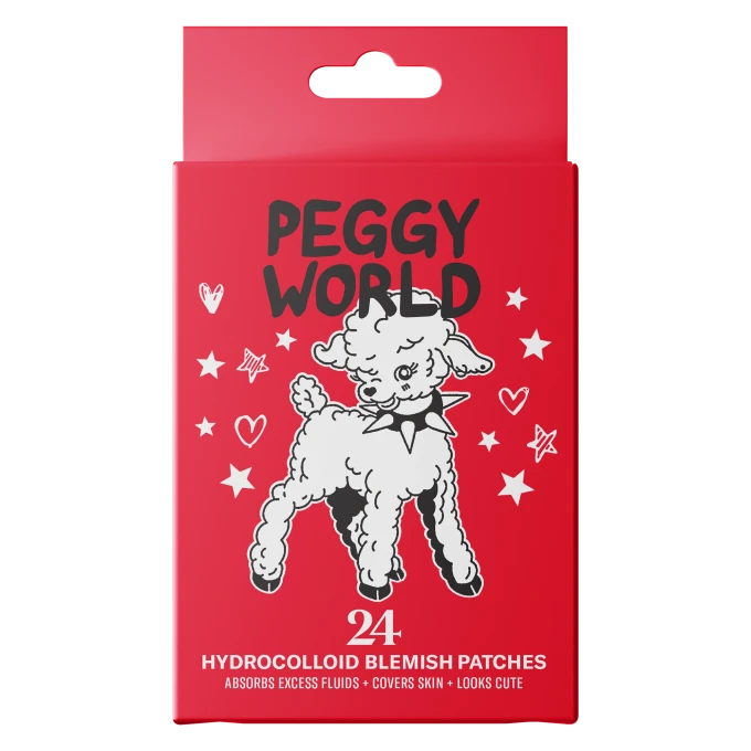 Peggy World Blemish Patches Hearts and Stars Red 24 st Peggy World