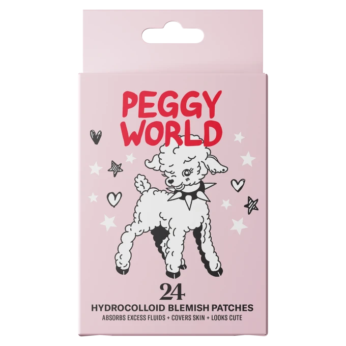 Peggy World Blemish Patches Hearts and Stars Pink 24 st Peggy World