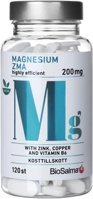 BioSalma Magnesium ZMA 200 mg 120 tabletter BioSalma