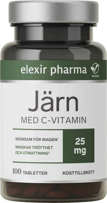 Elexir Pharma Järn med C-vitamin 100 tabletter Elexir Pharma