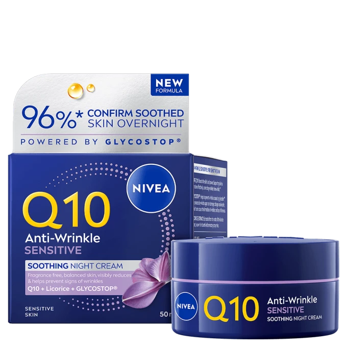 NIVEA Q10 Anti-Wrinkle Sensitive Soothing Night Cream 50 ml Nivea