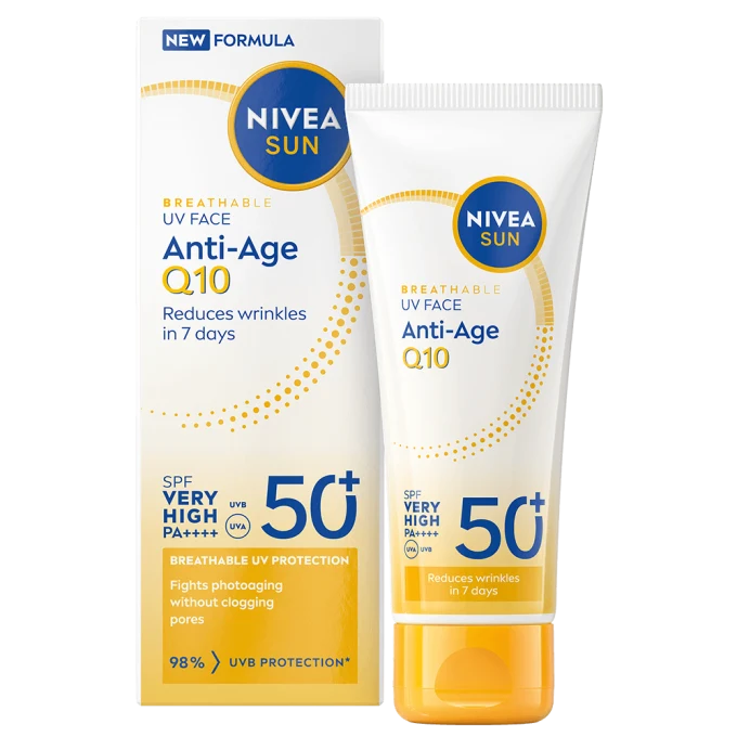 NIVEA Sun UV Face Anti-Age Q10 Cream SPF 50+, 40 ml Nivea