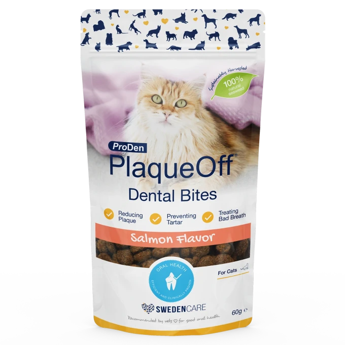 ProDen PlaqueOff® Dental Bites Katt Salmon 60 g ProDen PlaqueOff