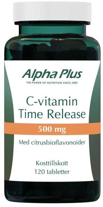 Alpha Plus C-vitamin Time Release 500 mg 120 tabletter Alpha Plus