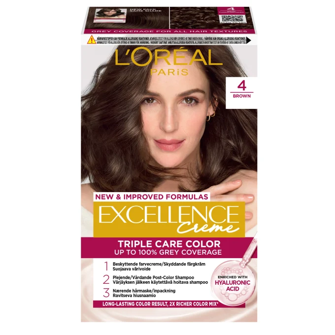 L'Oréal Paris Excellence Creme Permanent Hårfärg 1-pack 4 Brown L'Oréal Paris