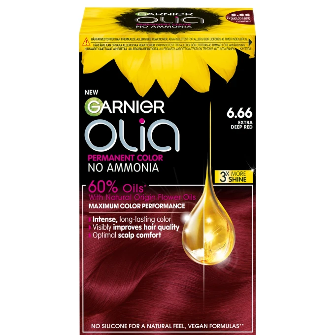 Garnier Olia Permant Hårfärg 1 pack 6.55 Extra Deep Red Garnier