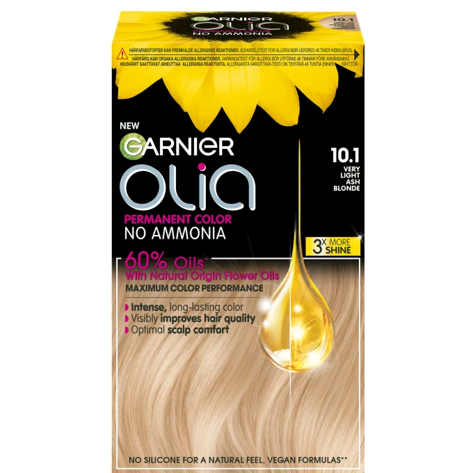 Garnier Olia Permant Hårfärg 1 pack 10.1 Very Light Ash Blonde Garnier