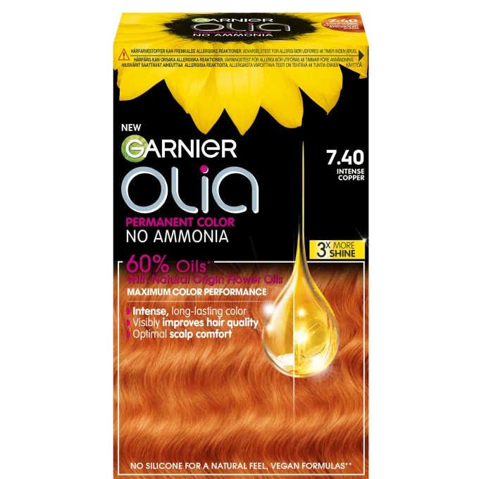 Garnier Olia Permant Hårfärg 1 pack 7.40 Intense Copper Garnier