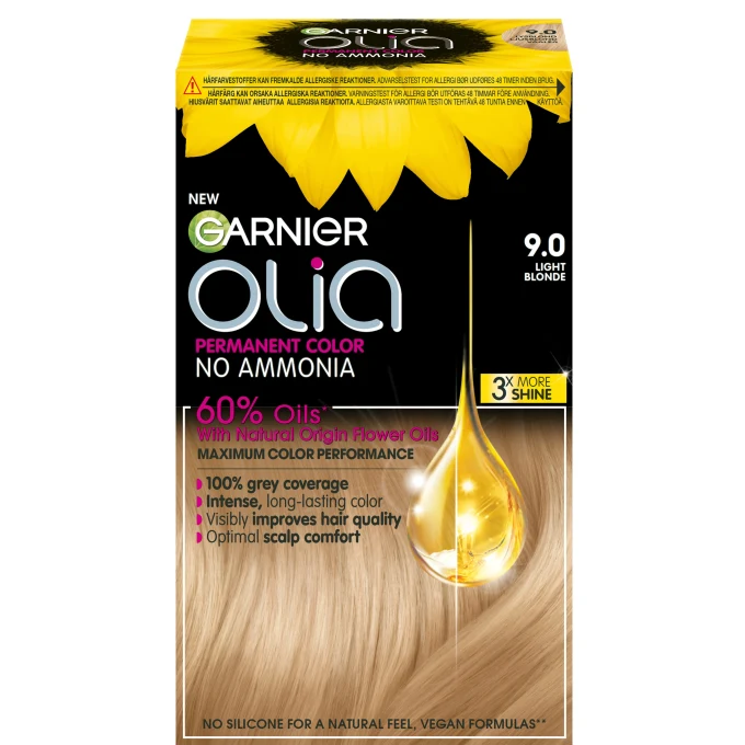 Garnier Olia Permant Hårfärg 1 pack 9.0 Light Blonde Garnier