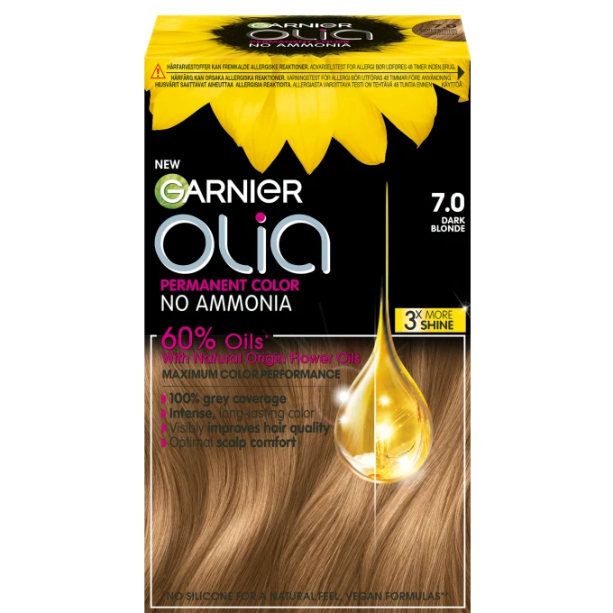 Garnier Olia Permant Hårfärg 1 pack 7.0 Dark Blonde Garnier